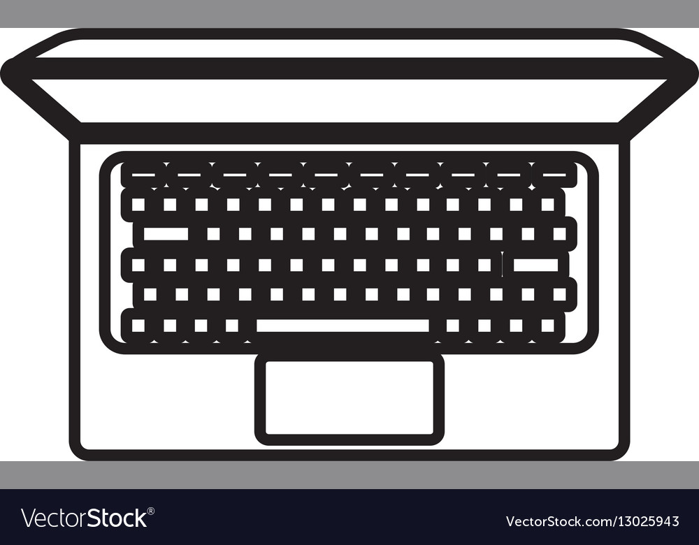 Laptop computer with template isolated icon