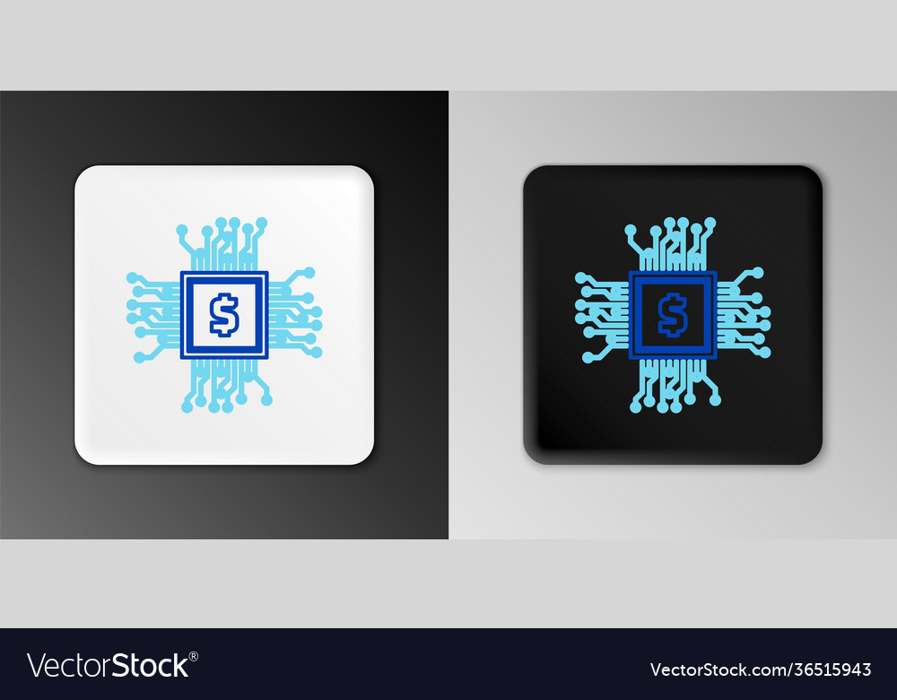 Line cpu mining farm icon isolated on grey vector image Line cpu mining farm icon isolated on grey