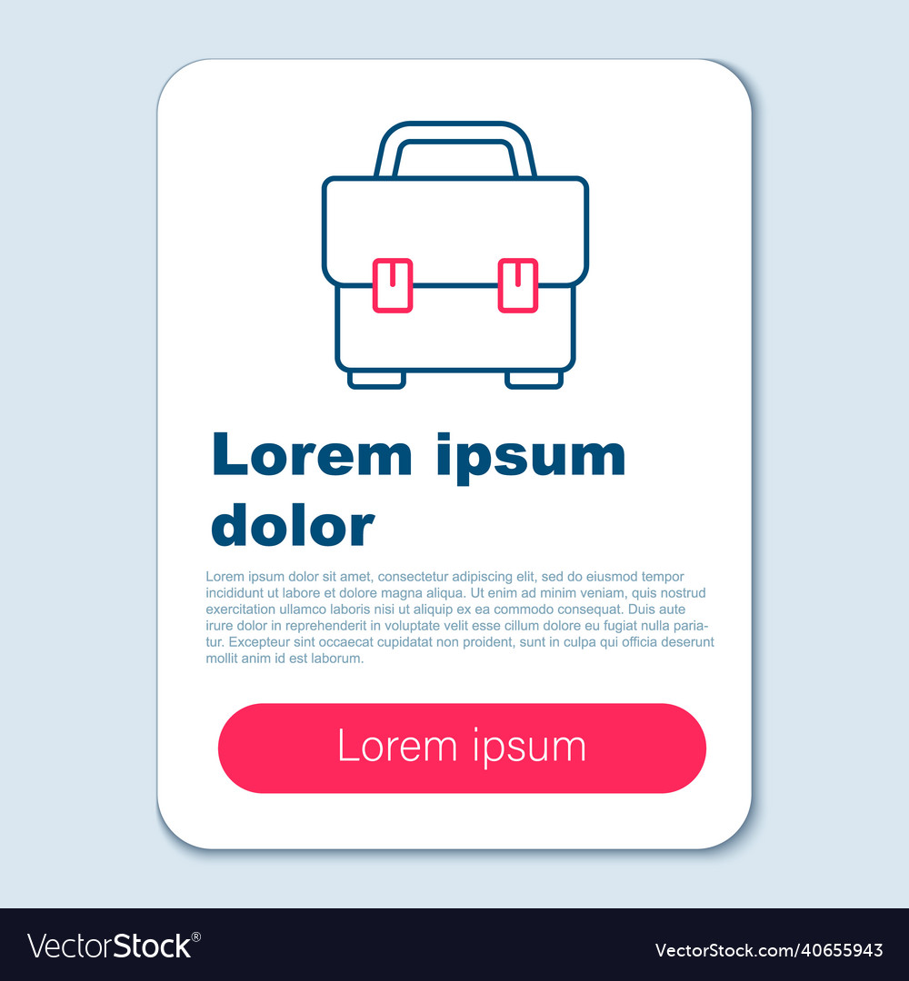 Line toolbox icon isolated on grey background
