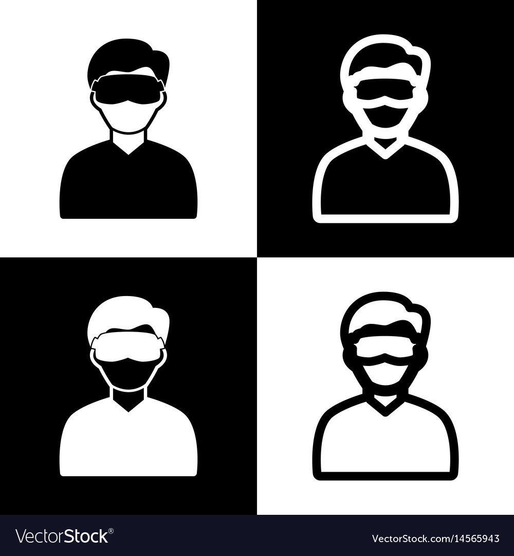 Man with sleeping mask sign black