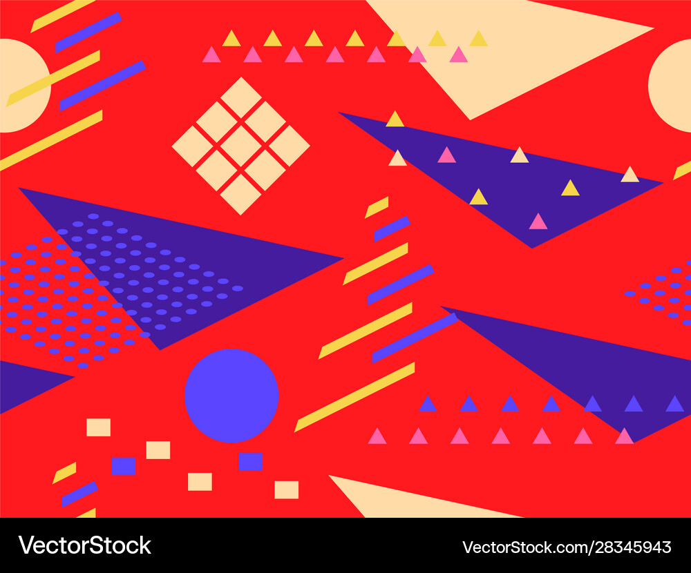 Memphis seamless pattern retro background Vector Image