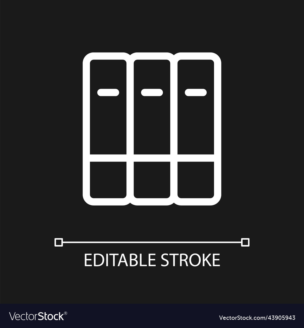 Organize bookshelf pixel perfect white linear ui vector image Organize bookshelf pixel perfect white linear ui