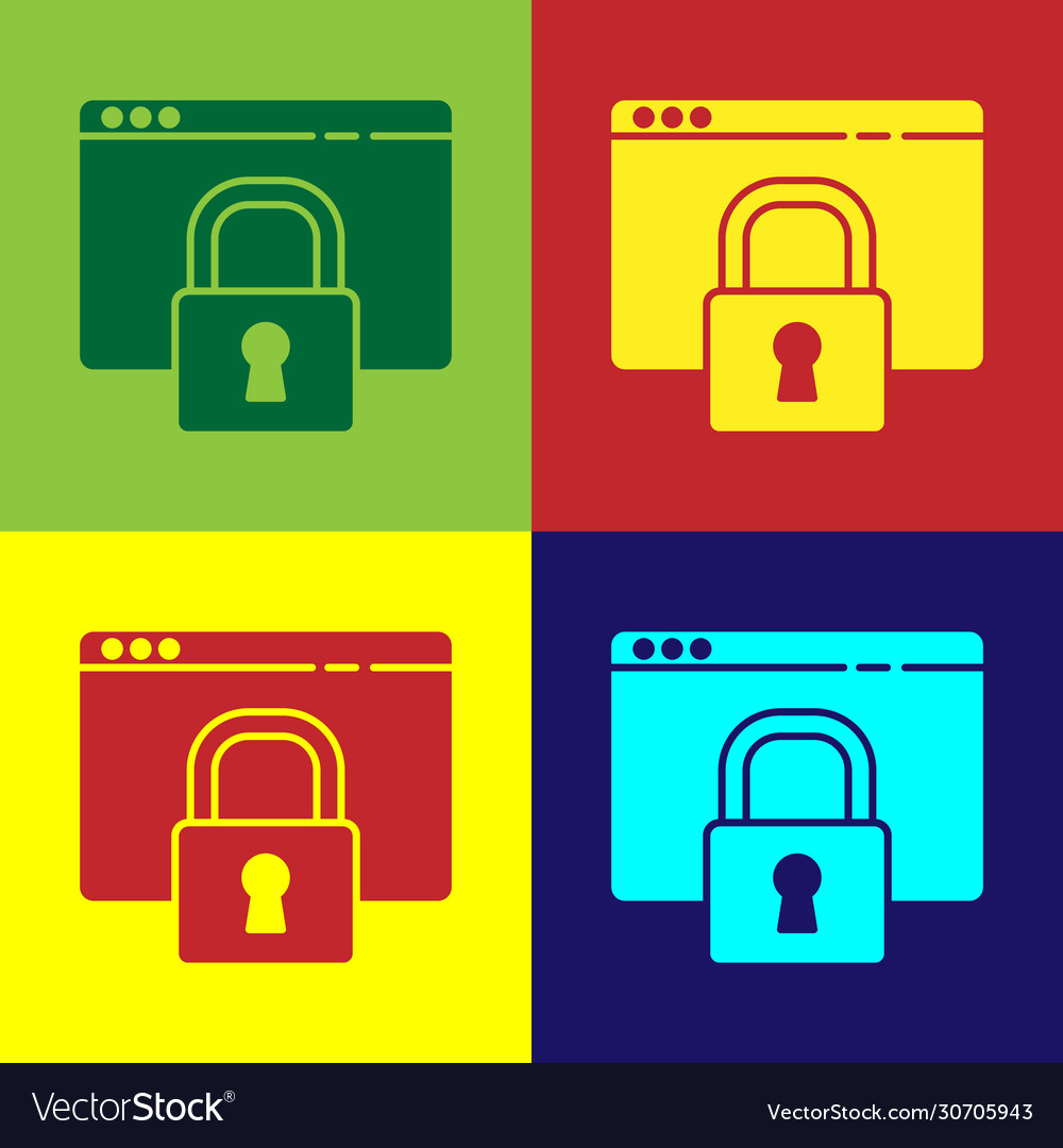 Pop art secure your site with https ssl icon vector image Pop art secure your site with https ssl icon
