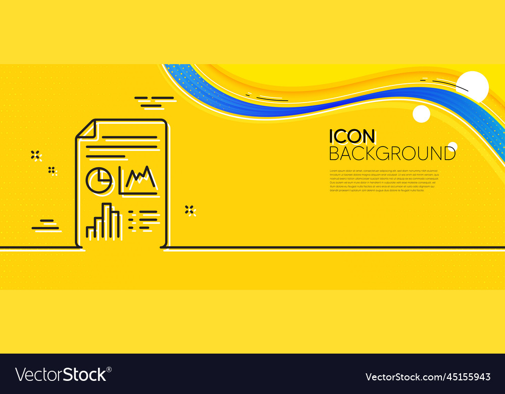 Report document line icon column graph sign vector image Report document line icon column graph sign