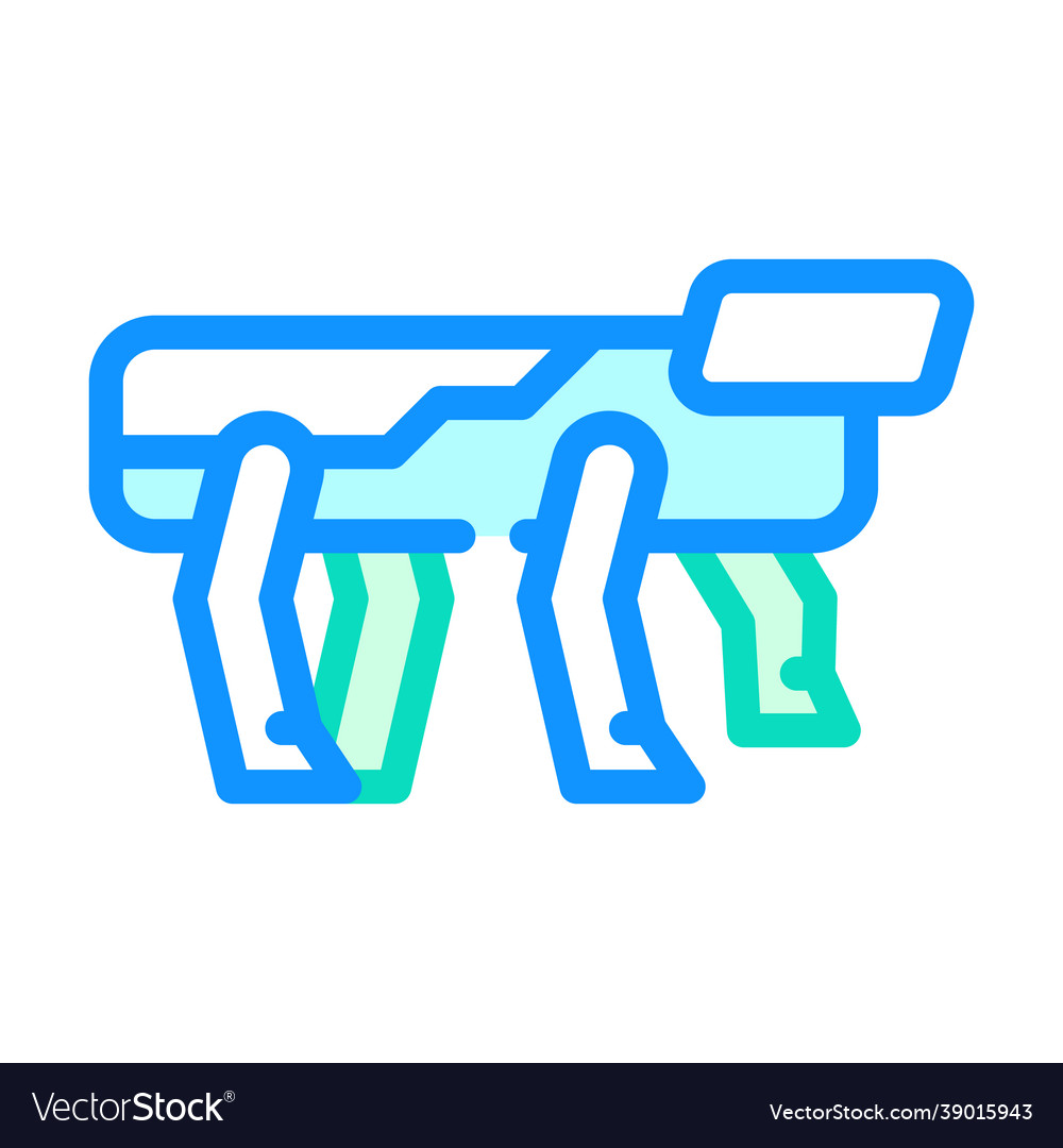 Robodog robot color icon Vector Image Robodog robot color icon