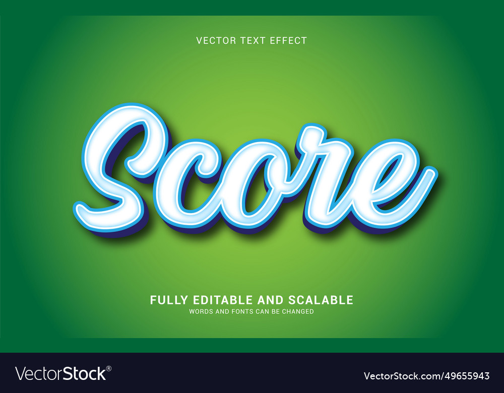 Score Text Effect - Editable Style