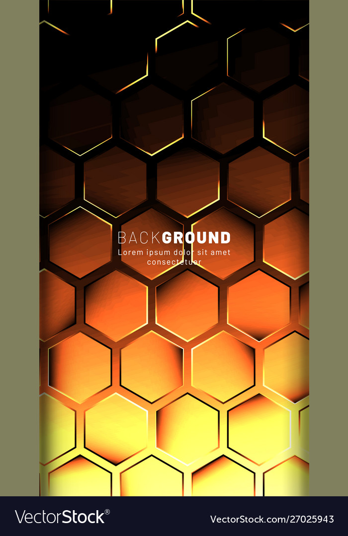 Vertical hexagon background gradient color light vector image Vertical hexagon background gradient color light