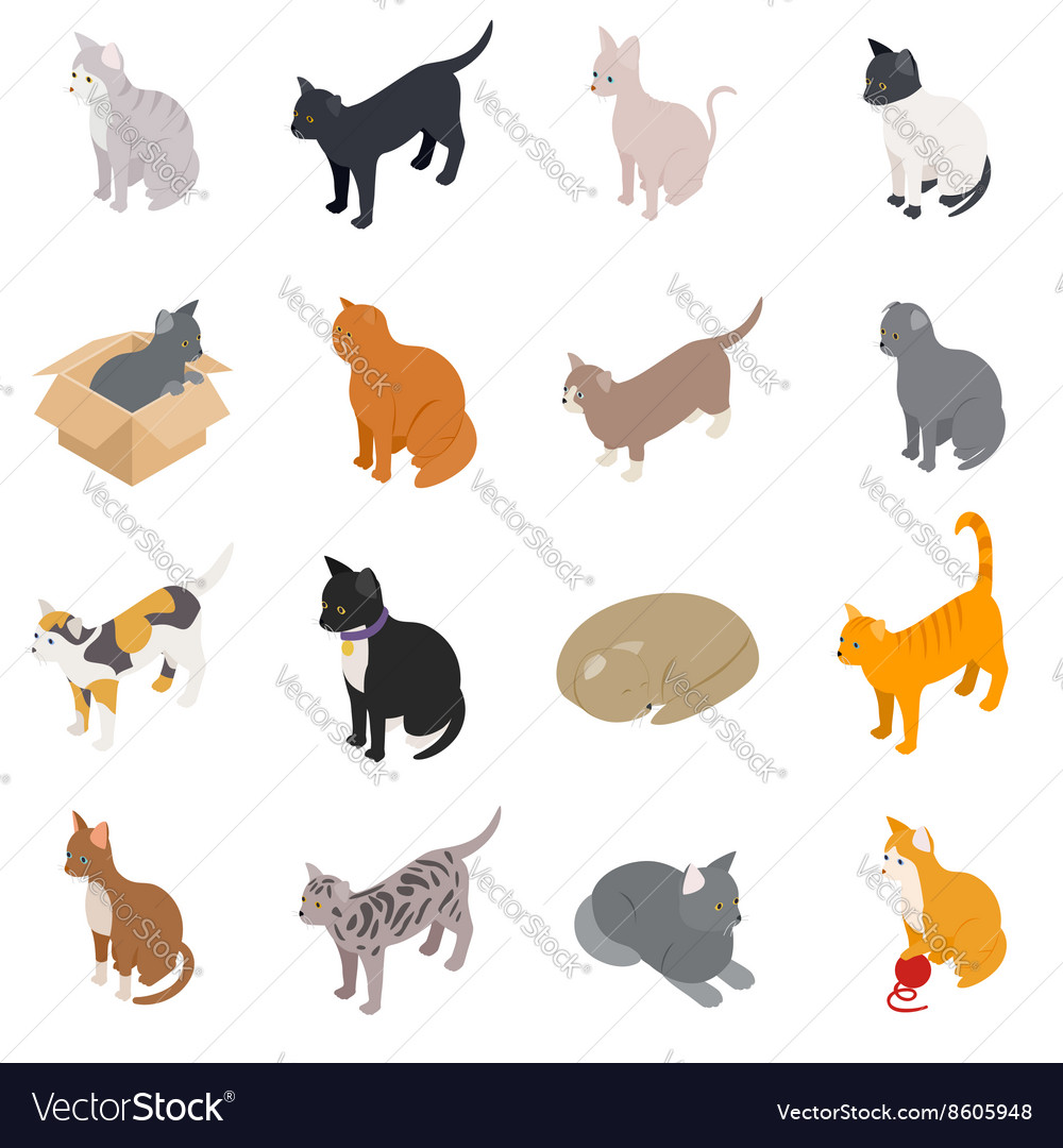 Cats Icons Collection Stock Illustration - Download Image Now