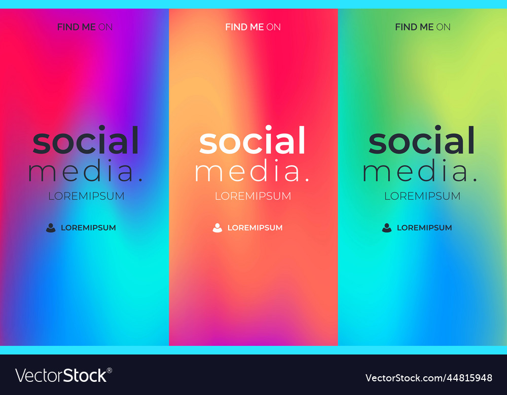 Find me social media gradient banner templates