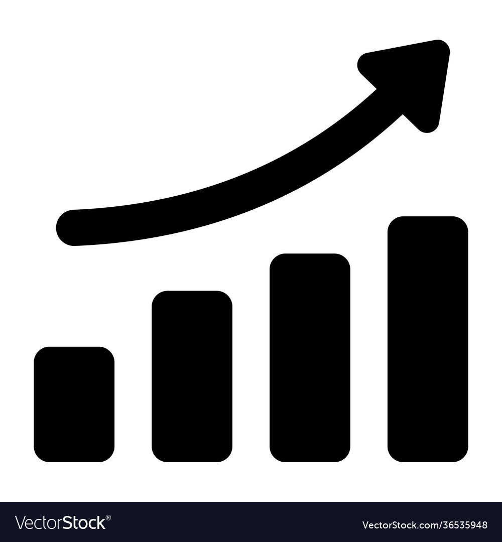 Growth chart Royalty Free Vector Image - VectorStock