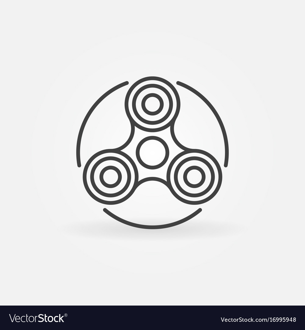 Hand fidget spinner icon