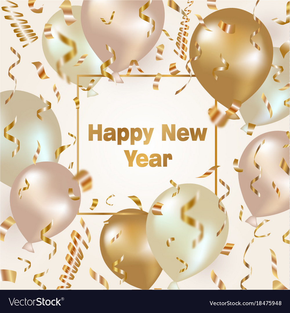 Happy new year celebration background with gold