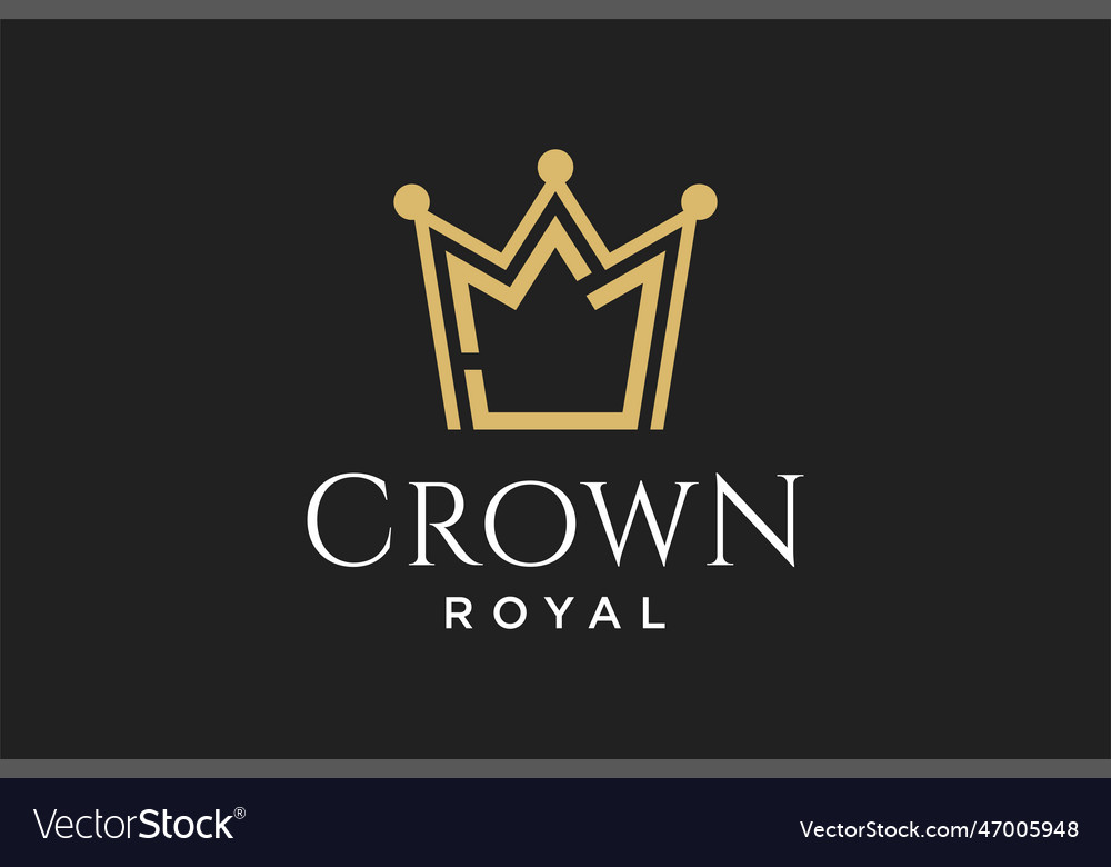 Initial logo letter j with crown symbol design Vector Image