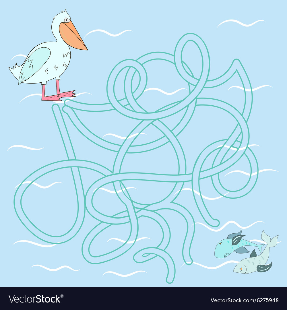 Layout for game labyrinth find a way pelican