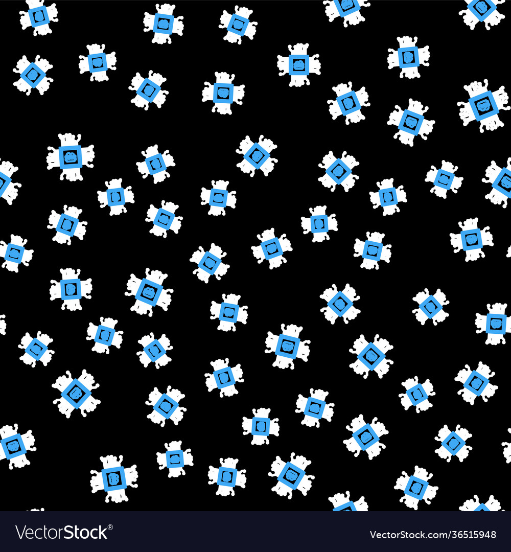 Line processor icon isolated seamless pattern vector image Line processor icon isolated seamless pattern