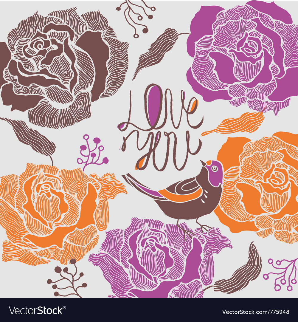 Love you Royalty Free Vector Image - VectorStock