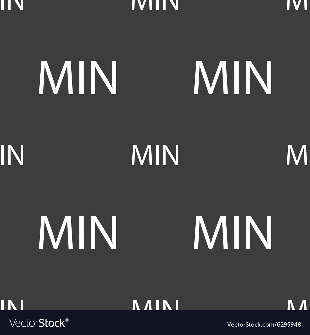 Minimum sign icon seamless pattern on a gray