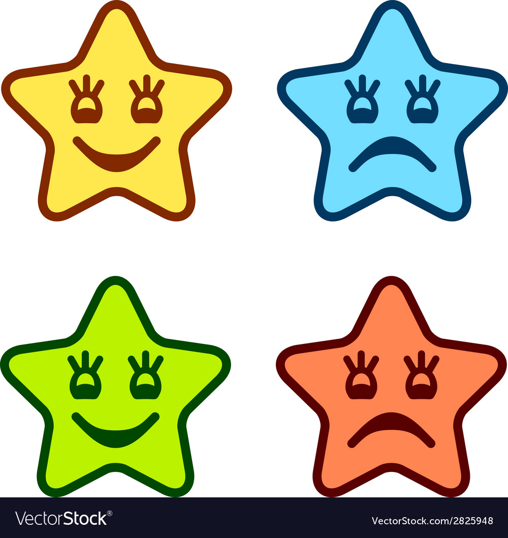 Positive and negative faces of stars