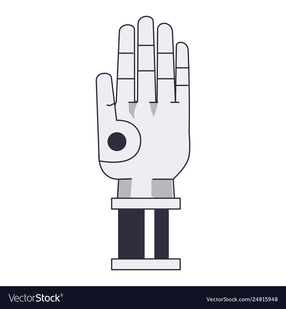 Robot hand symbol Royalty Free Vector Image - VectorStock