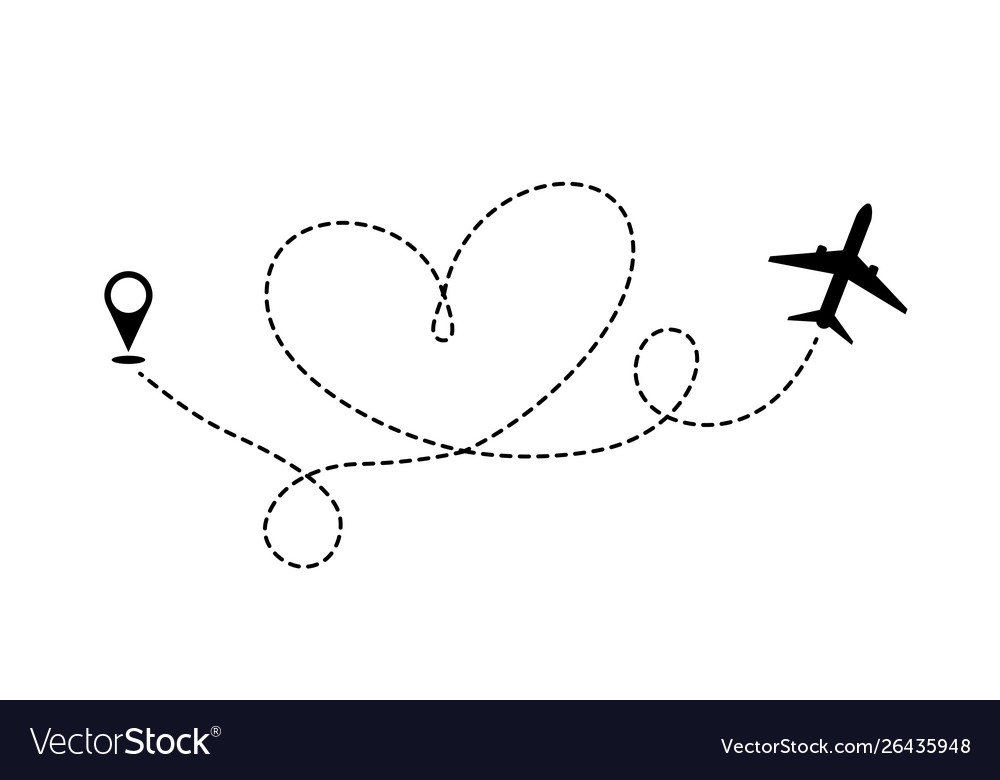 Route love travel plane