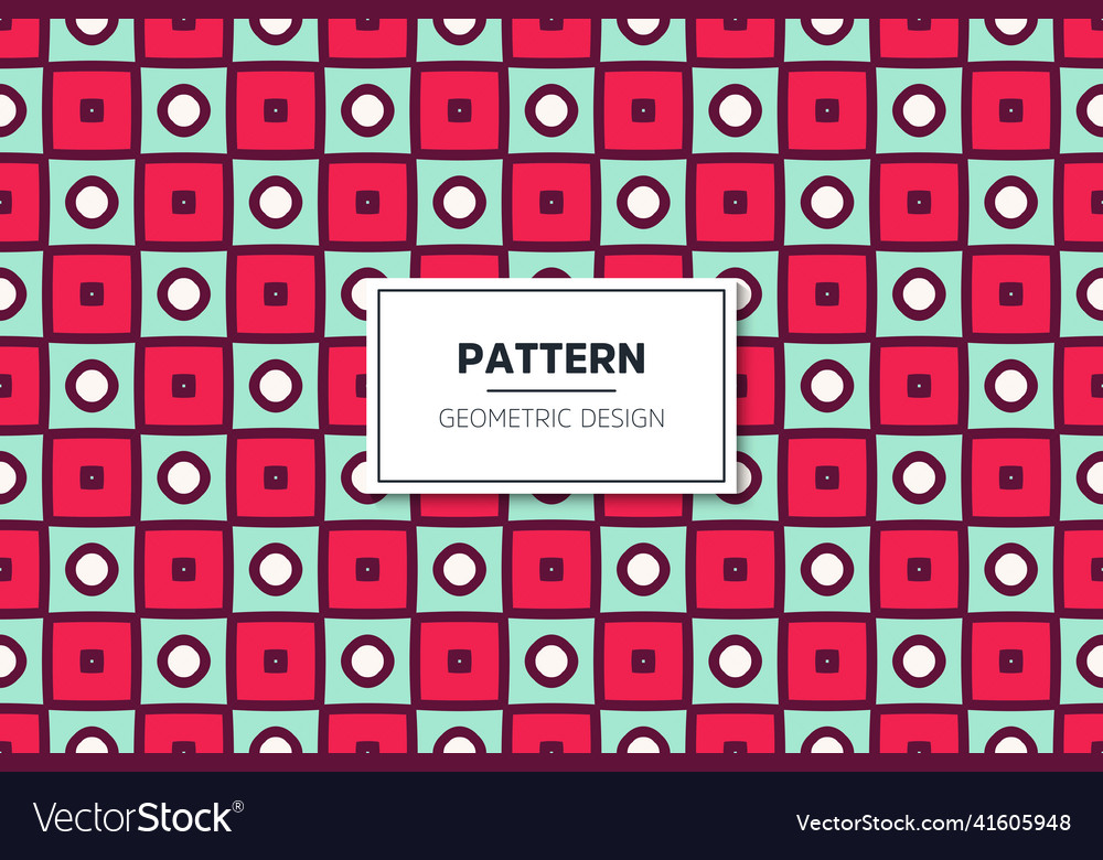 Seamless pattern with simple colorful geometric Vector Image Seamless pattern with simple colorful geometric