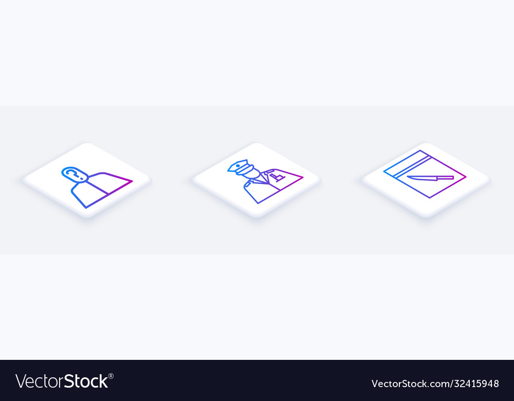 Set isometric line anonymous with question mark