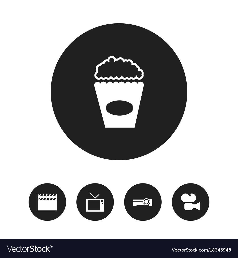 Set of 5 editable filming icons includes symbols