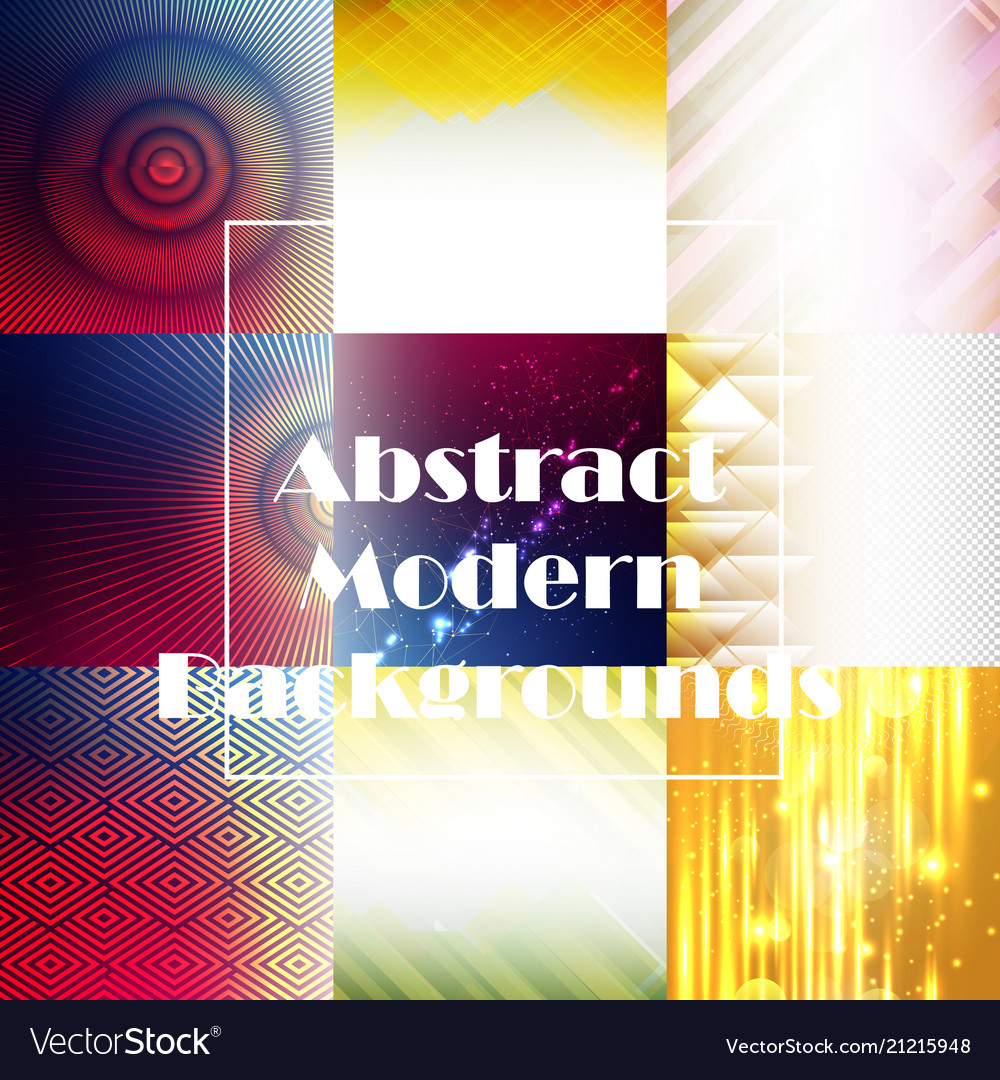 Set of abstract technology web banner