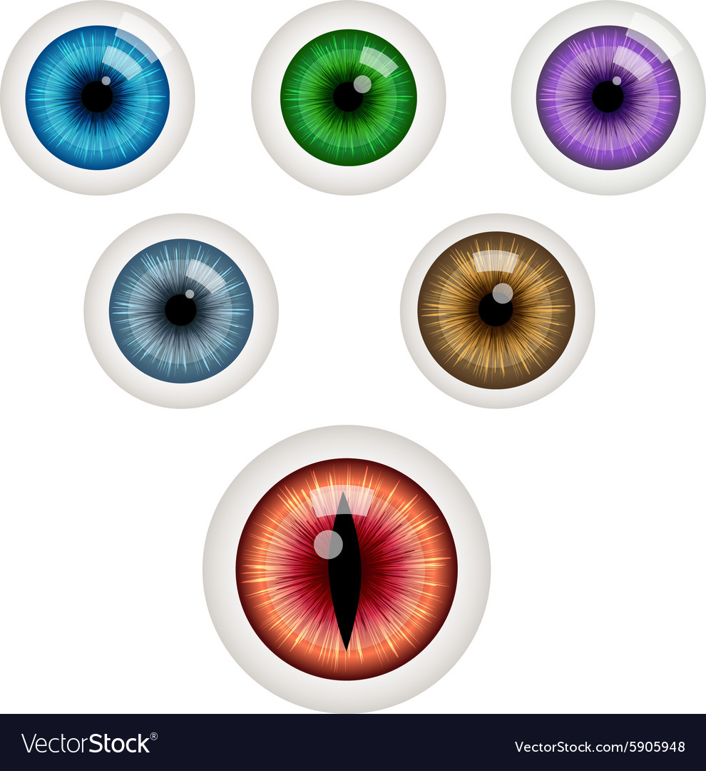 Set of colorful eye balls