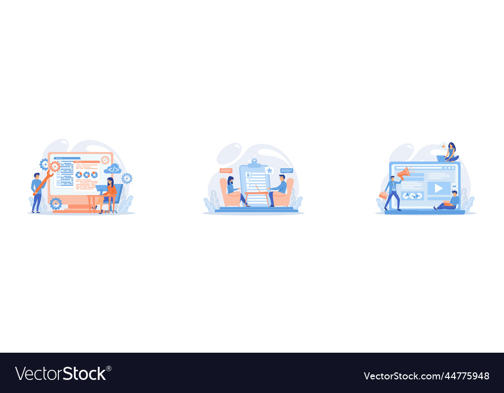 Software configuration employee hiring content Vector Image Software configuration employee hiring content
