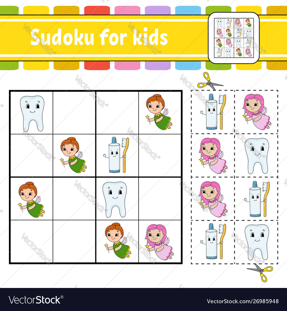 Sudoku für Kinder Bildung Arbeitsblatt