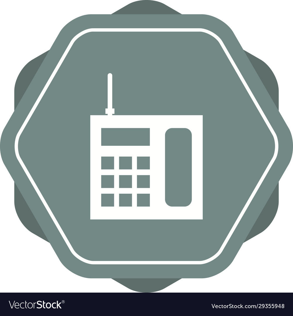 Unique wireiess landline phone glyph icon