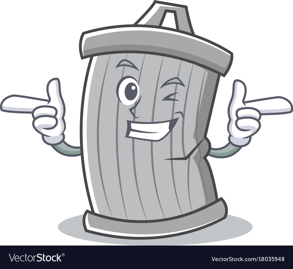 Wink trash character cartoon style