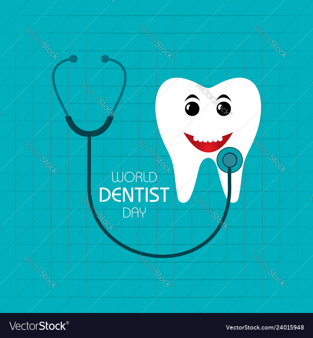 World dentist day design 6 march Royalty Free Vector Image