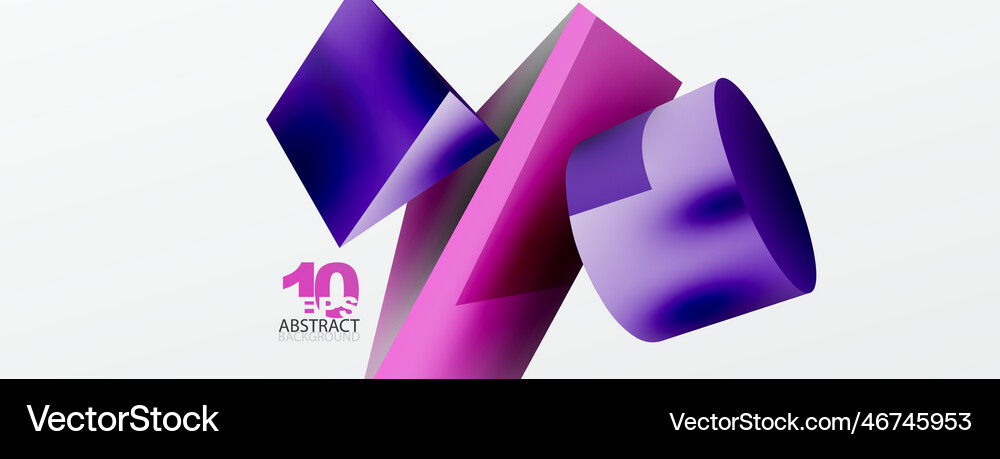 3d abstract background shapes 3d triangle Vector Image