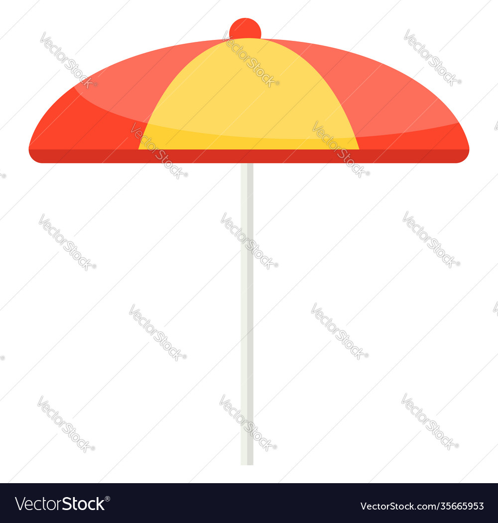 Beach umbrella on a white background Royalty Free Vector