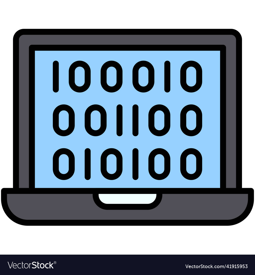 Binärcode-Symbol Blockchain bezogen