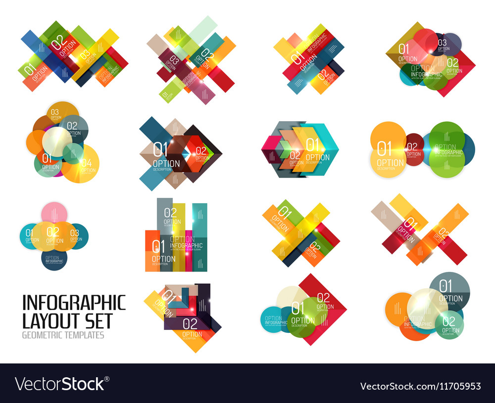 Business infographics option select Royalty Free Vector