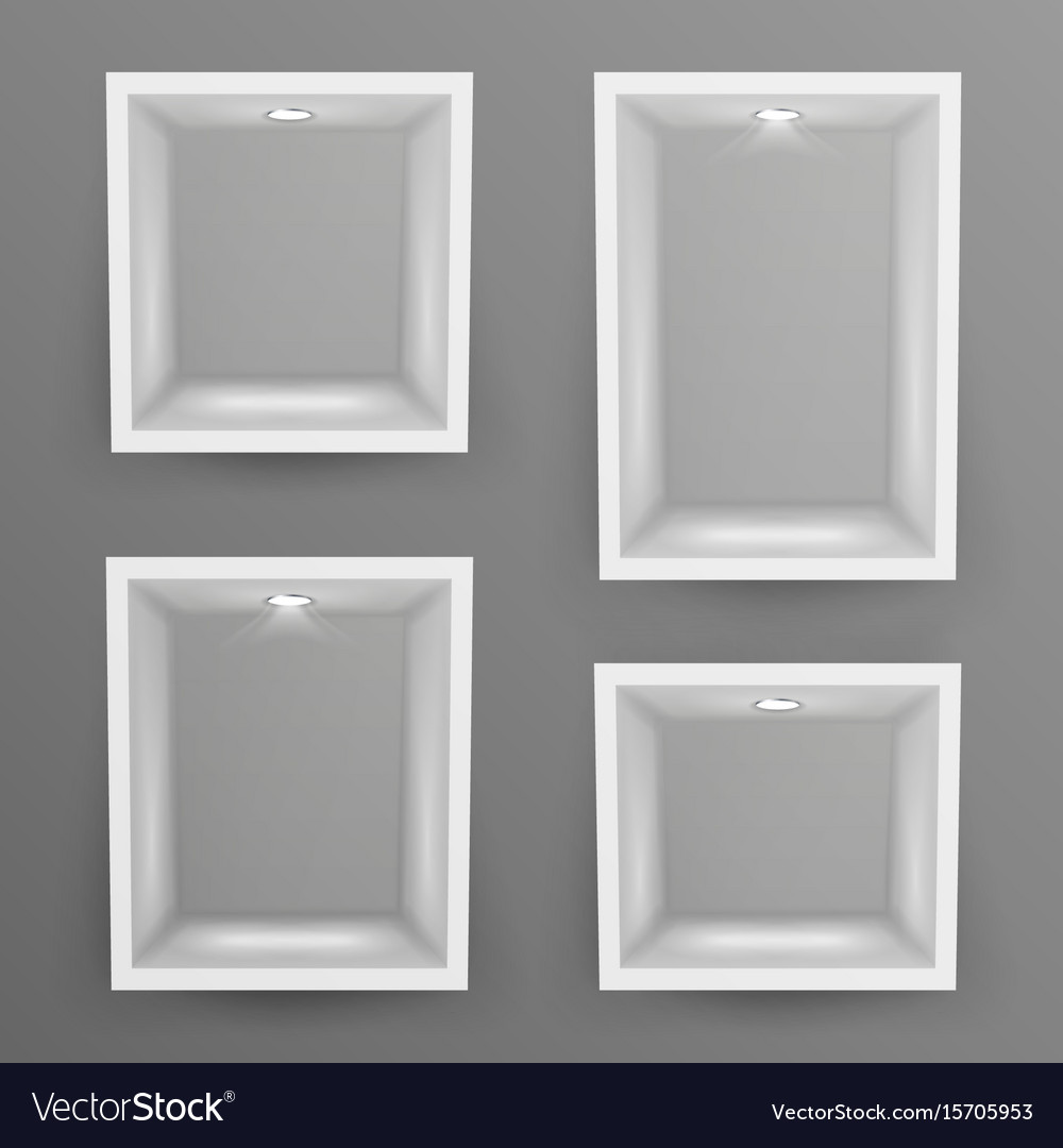 Empty show window niche set abstract