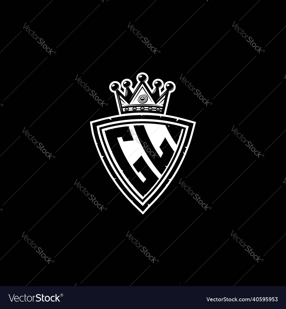 Gl Logo Monogramm Schild Krone Luxus-Design vector image Gl Logo Monogramm Schild Krone Luxus-Design
