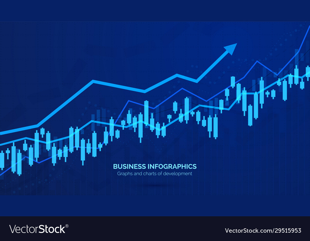Graph or chart business data abstract Royalty Free Vector