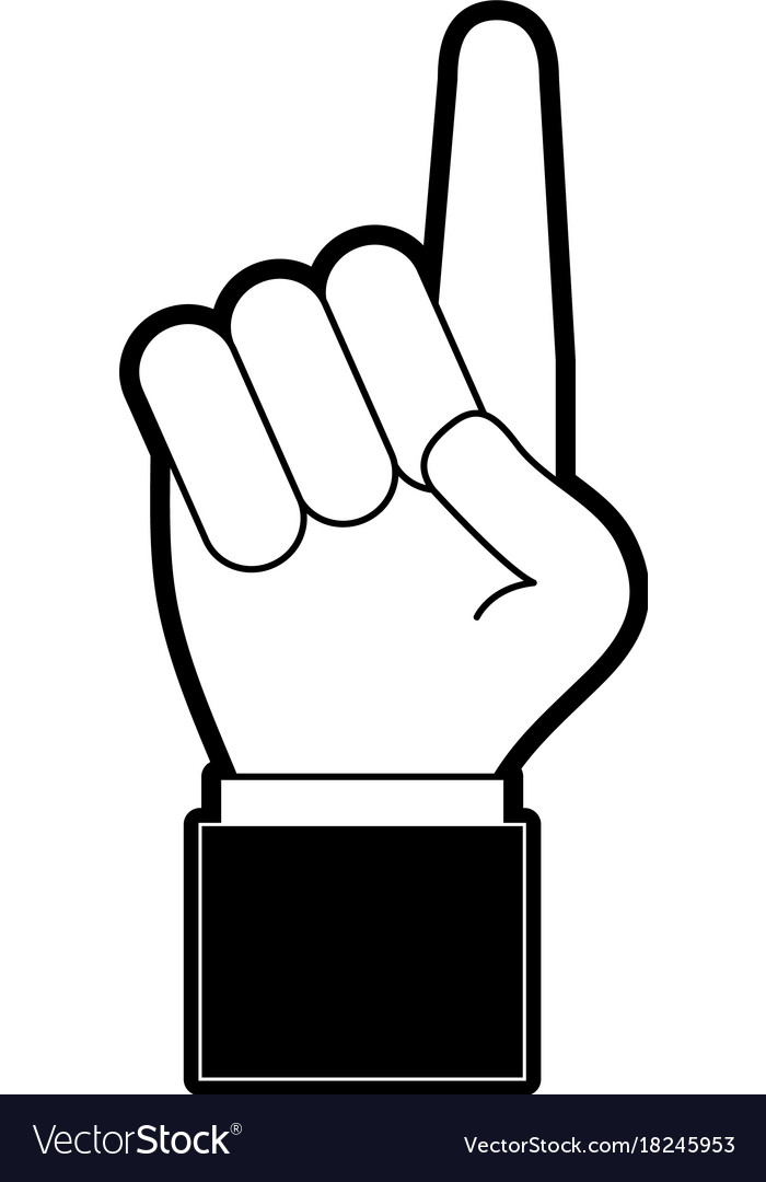 Hand with index up