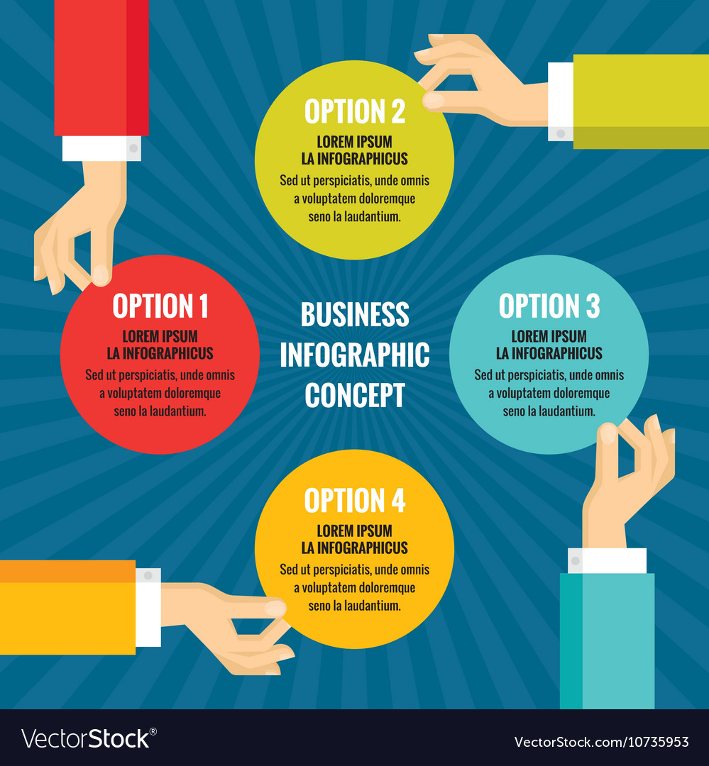Hands with Colored Circles - Business Strategy