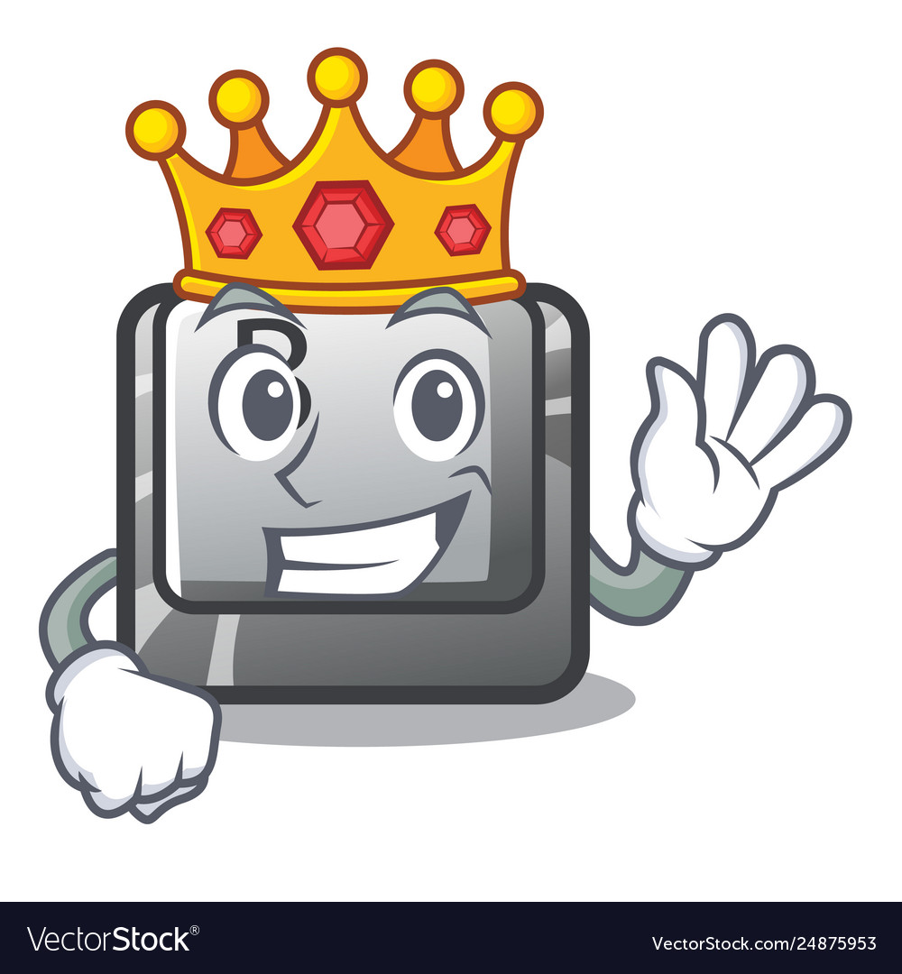King button b in character shape Vector Image King button b in character shape