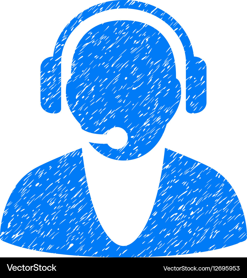 Operator grainy texture icon Royalty Free Vector Image