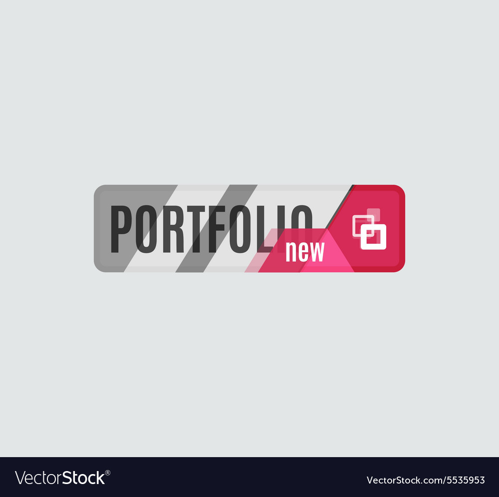 Portfolio button futuristic hi-tech ui design