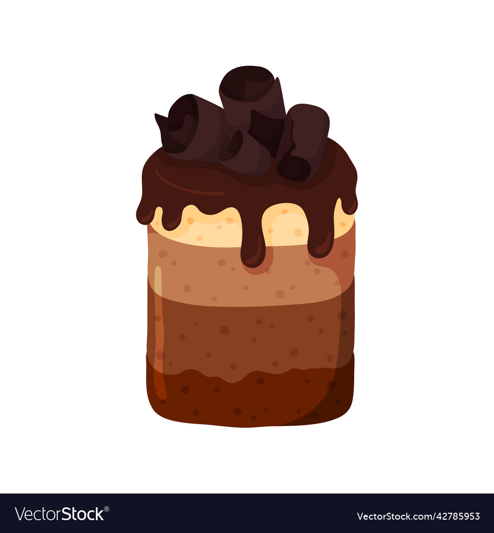 Pretty flat cake design sketch element for menu Vector Image Pretty flat cake design sketch element for menu