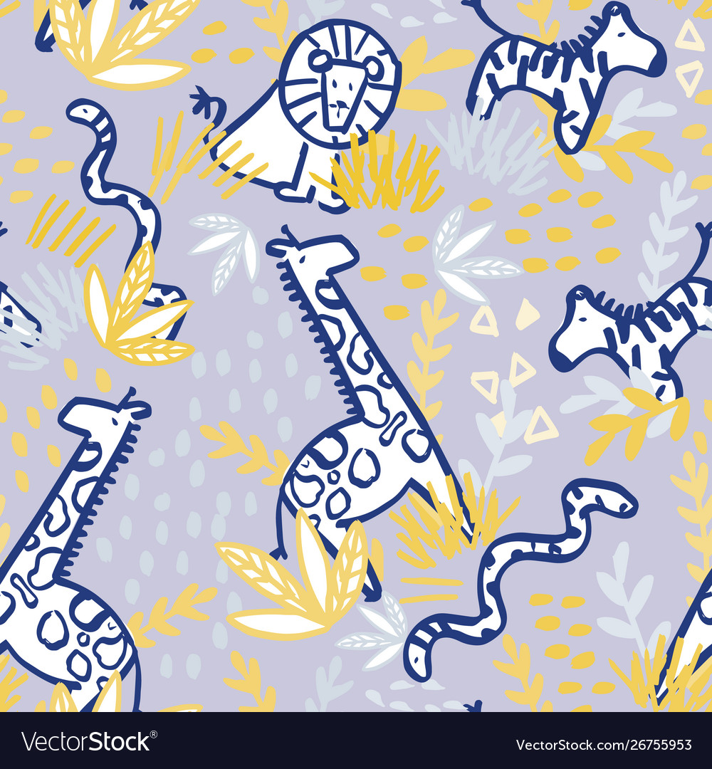 Safari seamless repeat pattern design