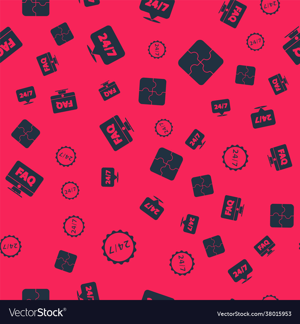 Set clock 24 hours computer monitor and faq vector image Set clock 24 hours computer monitor and faq