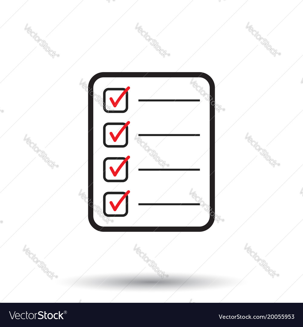 To do list icon checklist task in flat style